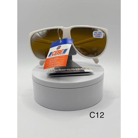 NWT Vintage Cebe Sport Sunglasses | Model 1956G | White with Mirror | France - Picture 3 of 9